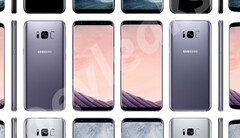 Das Galaxy S8 und S8+ in den Farben Black Sky, Orchid Grey und Arctic Silver.