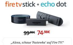 Im Bundle 25 Euro sparen: Amazon Fire TV Stick und Echo Dot.
