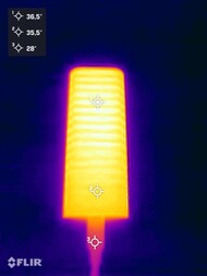 Hitzeentwicklung beim Stresstest (Oberseite)