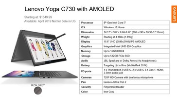 Spezifikationen Lenovo Yoga C730