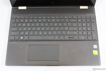 HP inkludiert einen Ziffernblock in Originalgröße, bekommt aber nur ein kleineres 12x6-cm-Trackpad.