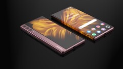 Das Display des Huawei Mate X Rollable bedeckt fast die gesamte Rückseite des Geräts. (Bild: Ts Designer / LetsGoDigital)
