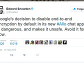 Per Tweet warnt Snowden zur Vorsicht