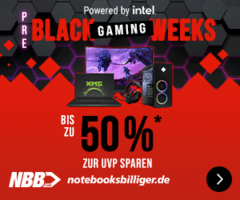 Bis zu 50 Prozent Rabatt auf Gaming-Notebooks gibt es beim NBB Gaming Pre Black Week Sale. (Bild: Notebooksbilliger)