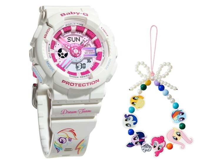 Die Casio G-Shock Baby-G x My Little Pony BA-110XMLP25-7PFUN Uhr. (Bildquelle: Casio)