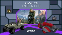 Waze hat ein Halo-Update bekommen, offensichtlich um Spieler an den bevorstehenden Launch von Halo Infinite zu erinnern. (Bild: Microsoft)