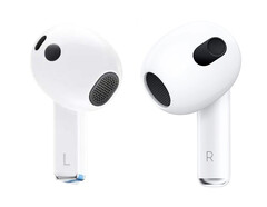 Die Samsung Galaxy Buds3 (links) erinnern stark an die Apple AirPods 3 (rechts). (Bild: Apple / Evan Blass)