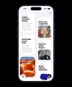 Die Siri App zeigt vergangene Konversationen an.