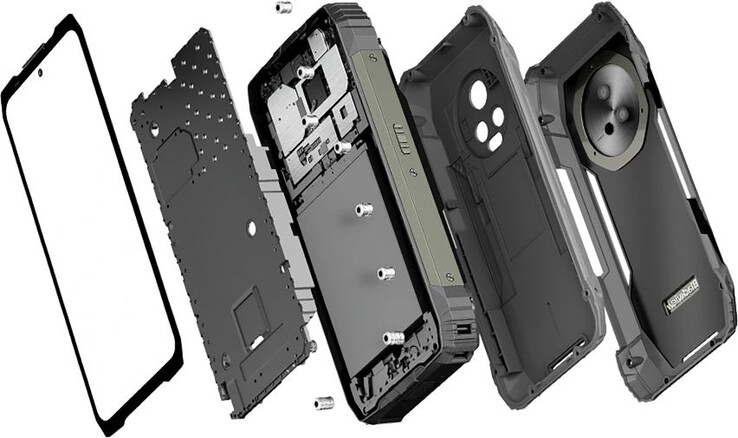 Das Smartphone ist Herstellerangaben zufolge widerstandsfähig, aber auch massig (Bildquelle: Blackview)