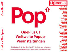 Pop-up-Stores für das OnePlus 6T: Ab 31. Oktober das OnePlus 6T ausprobieren und kaufen.