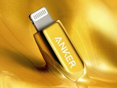 Wem Apples weißes Lightning-Kabel zu langweilig ist, dem bietet Anker jetzt eines mit vergoldeten Steckern an. (Bild: Anker)