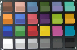 ColorChecker: In der unteren Hälfte eines jeden Feldes befindet sich die Zielfarbe.