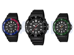 Von links nach rechts: Casio MRW-240H-1E1JF, MRW-240H-1E2JF, MRW-240H-1E3JF