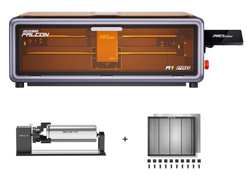 Creality Falcon A1 Pro 20W Lasergravierer + Rotationskit + Laserbett