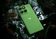 Das Motorola Edge 60 setzt auf eine grüne Rückseite mit Stoff-Textur.