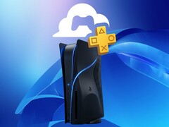Ein Mockup der PS6-Konsole mit PlayStation-Cloud-Gaming-Logo