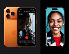 Die Selfie-Kamera des iPhone 17 Pro setzt auf einen quadratischen 18 MP Sensor. (Bildquelle: Apple)