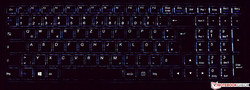 Tastatur des Schenker Slim 15 L17 (beleuchtet)