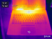 Wärmeentwicklung beim Stresstest (Oberseite)