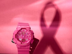 Casio kooperiert mit der Breast Cancer Research Foundation und präsentiert die Pink Ribbon-Edition der G-Shock GMAS145PK-4A. (Bildquelle: Casio)