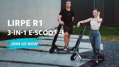 Der Lirpe R1 ist ein 3-in-1-E-Scooter mit integrierter Powerbank und Solarladung. (Bild: Lirpe)