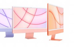 Der neue 27 Zoll iMac soll sich am Design des aktuellen 24 Zoll iMac mit Apple M1 orientieren. (Bild: Apple)