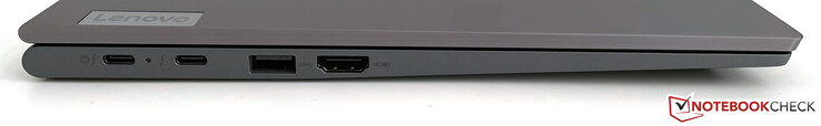Links: 2x Thunderbolt 4 (40 Gbit/s, DisplayPort Alt-Mode 1.4a, Power Delivery 3.0), USB-A (3.2 Gen.1), HDMI 2.0