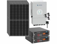 Photovoltaik-Anlage für Off-Grid-Anwendung mit Solarspeicher (Bild: Apex, Leapton)