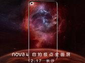 Huawei Nova 4: Launch für das Loch-Handy mit In-Display-Selficam am 17. Dezember.