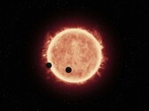 Illustration eines Sterns und zwei Planeten