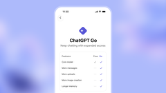 Abos wie ChatGPT-Go bieten u.a. erweiterte Nutzungslimits und mehr Funktionen.
