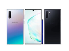 Samsung Galaxy Note 10 (links) und Galaxy Note 10+ (rechts) sind in offiziellen Renderbildern geleakt.