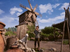Ein Bild mit einem Bauern und einer Mühle in Medieval Dynasty