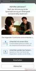 Ein spezieller Modus erlaubt die Anzeige von gesprochener Sprache auch ohne Übersetzung