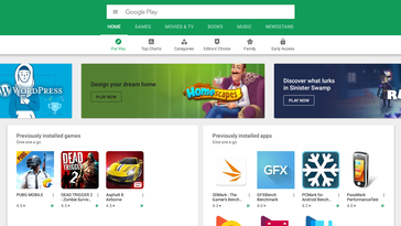 Googles Play Store ist größtenteils für Chromebooks verfügbar