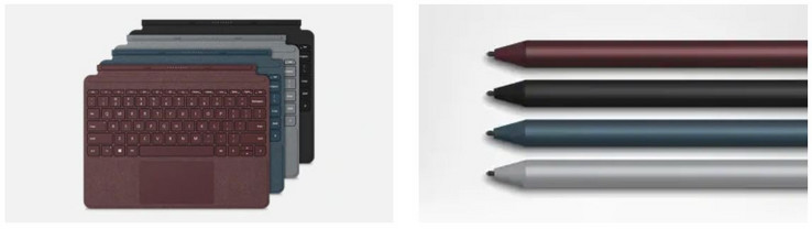 Microsoft Surface Go Signature Type Cover und Active Pen (Quelle: Microsoft)