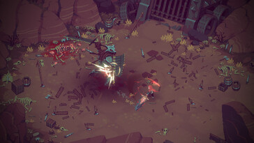 Im Bild: Ein Kampf in Eldest Souls.