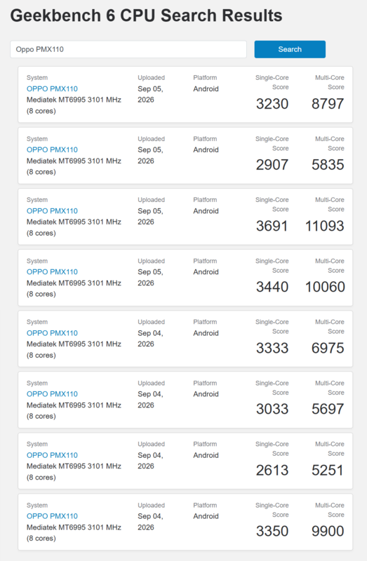 Das Oppo Find X10 Pro Max im Geekbench 6.7 Leak.