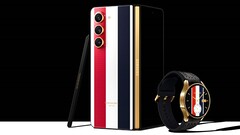 Ein Leckerbissen für die Augen: Die Samsung Galaxy Z Fold5 und Galaxy Watch 6 Thom Browne Edition des Jahres 2023.