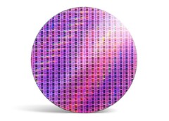 Die beiden Performance-Kerne von Intel Raptor Lake-U sind am Wafer gut zu erkennen. (Bild: Intel)