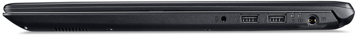 rechte Seite: Audiokombo, 2x USB 2.0 (Typ-A), Netzanschluss