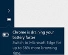 Stimmung gegen den meistbenutzten Browser direkt im Info-Bereich von Windows 10.