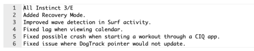 Das Changelog zum Garmin Instinct 3 Update Version 16.06