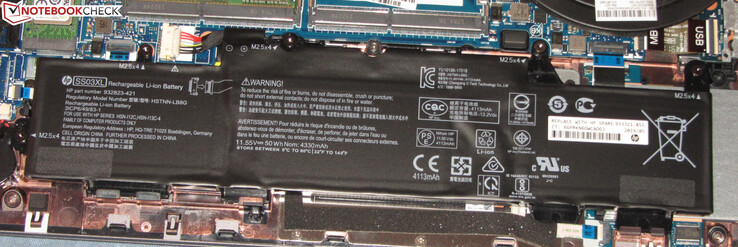 Der Akku bietet eine Kapazität von 50 Wh.