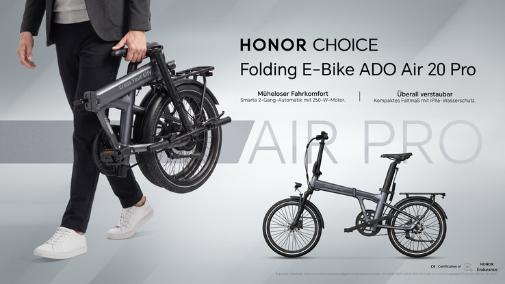 Das Honor Choice ADO Air 20 Pro lässt sich klappen