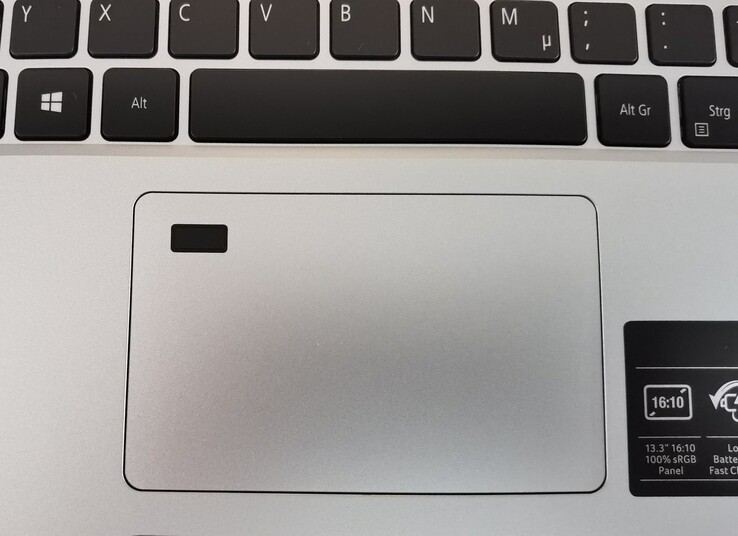 Das Touchpad des Acer Spin 3 mit Fingerabdrucksensor