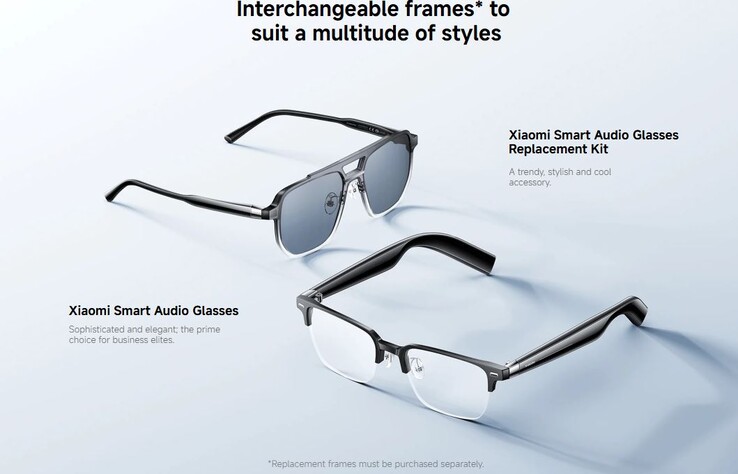 Rahmen und auch Gläser lassen sich wechseln (Bildquelle: Xiaomi)