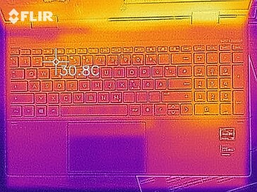 Wärmeentwicklung Oberseite (Leerlauf)