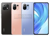 Render-Bilder vom Xiaomi Mi 11 Lite geleakt [Bildquelle 91mobiles.com]