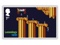 Die Lemminge sind nur eine von zwölf Designs, in denen die Retro-Briefmarken erhältlich sind. (Bild: Royal Mail)
